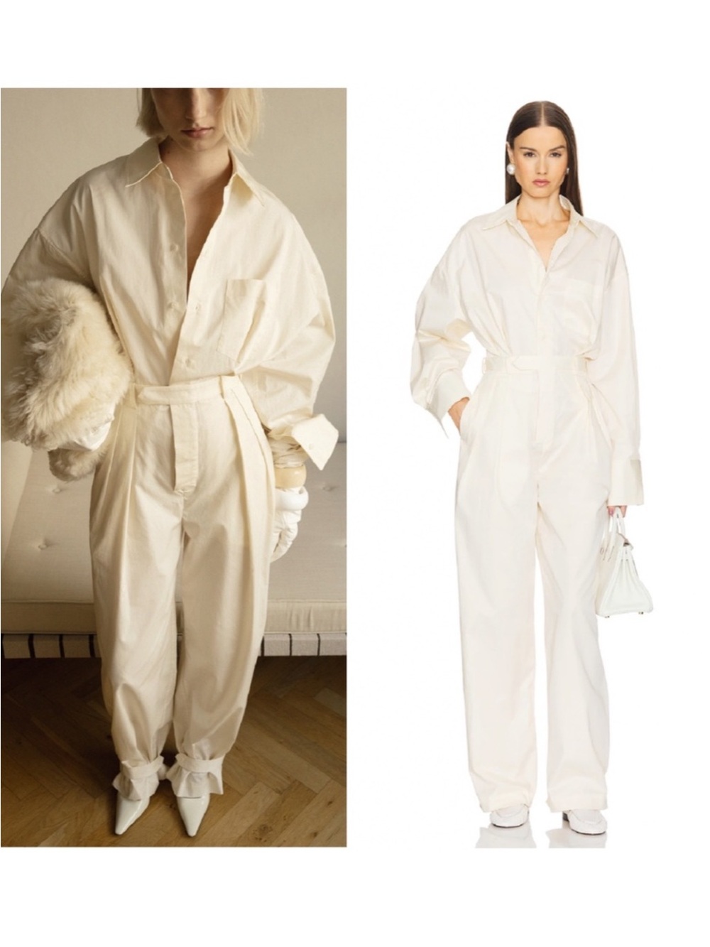 Helsa Utility jumpsuit Ivory size S Sold out